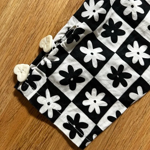 LISA SAYS GAH wendy daisy check black long sleeve blouse victorian size L - Picture 11 of 15